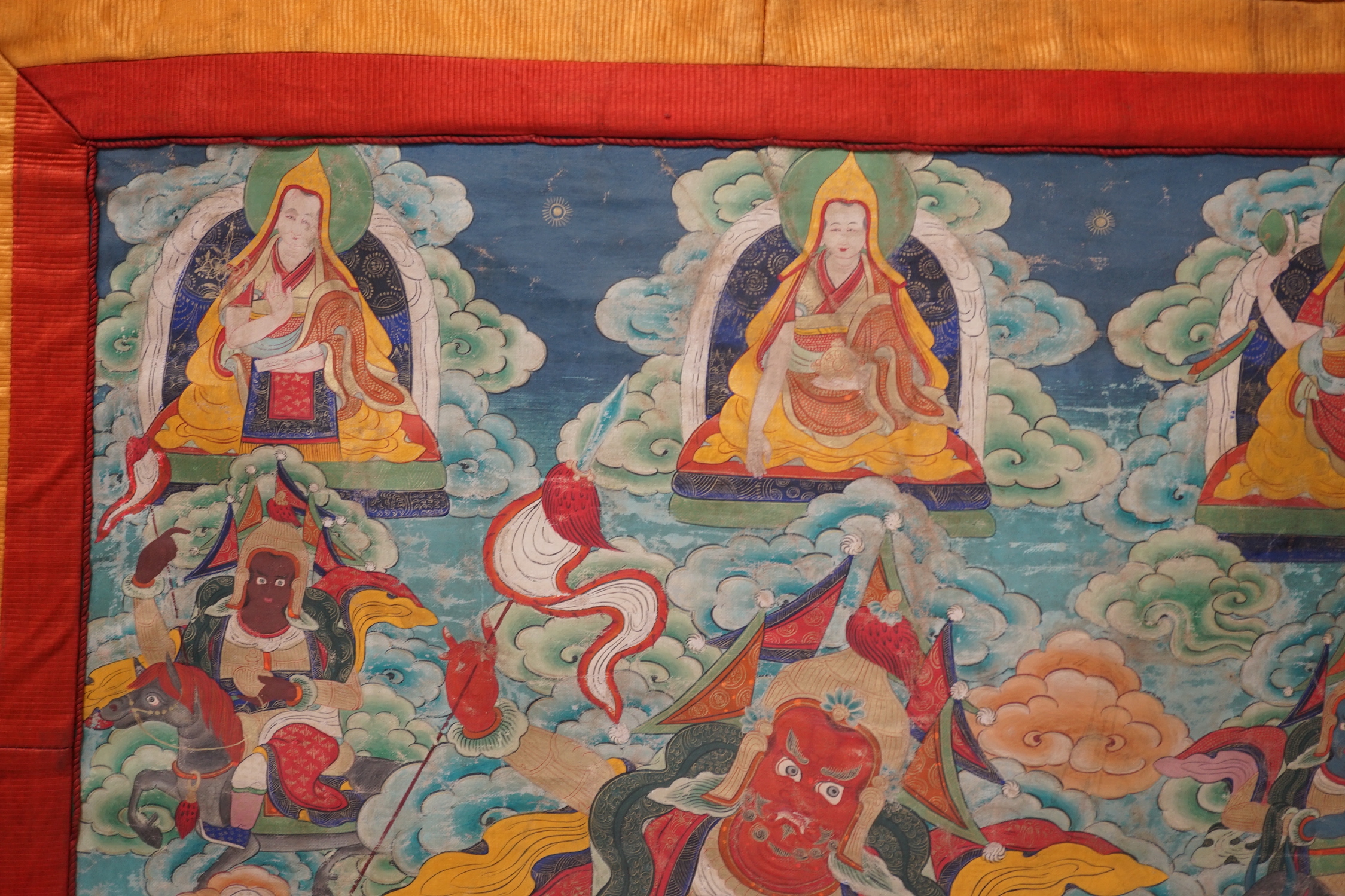 A Tibetan or Nepalese painted Thangka